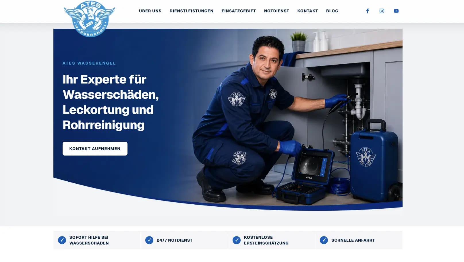 Website-Vorschau von ATES Wasserengel