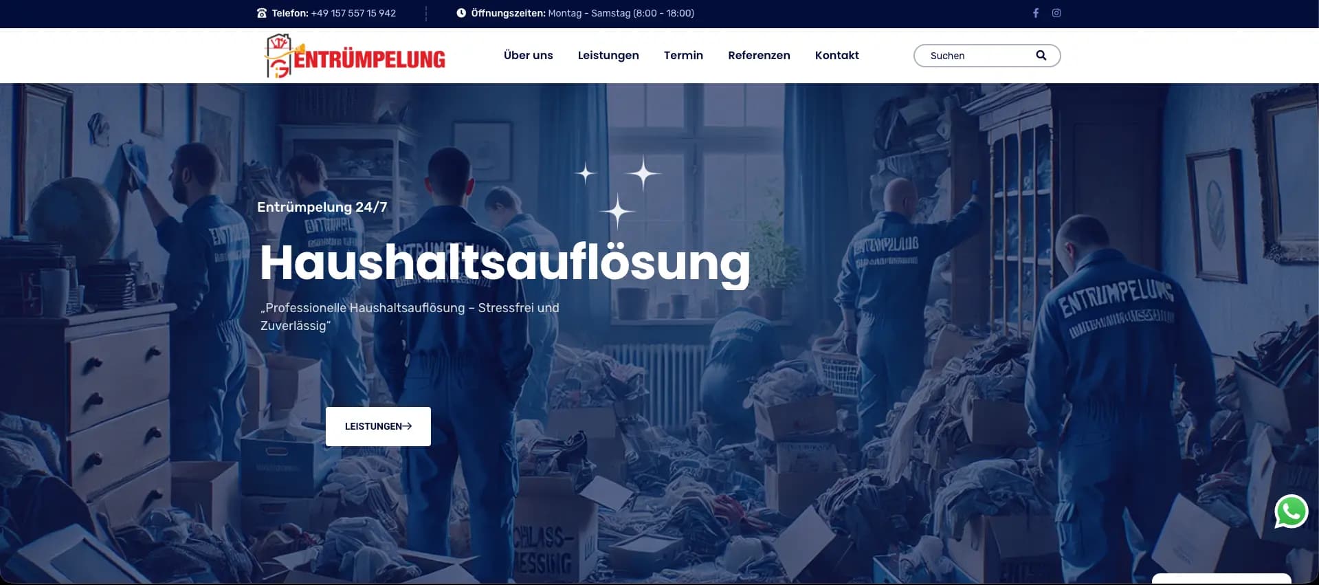 Website-Vorschau von Entrümpelung 24/7