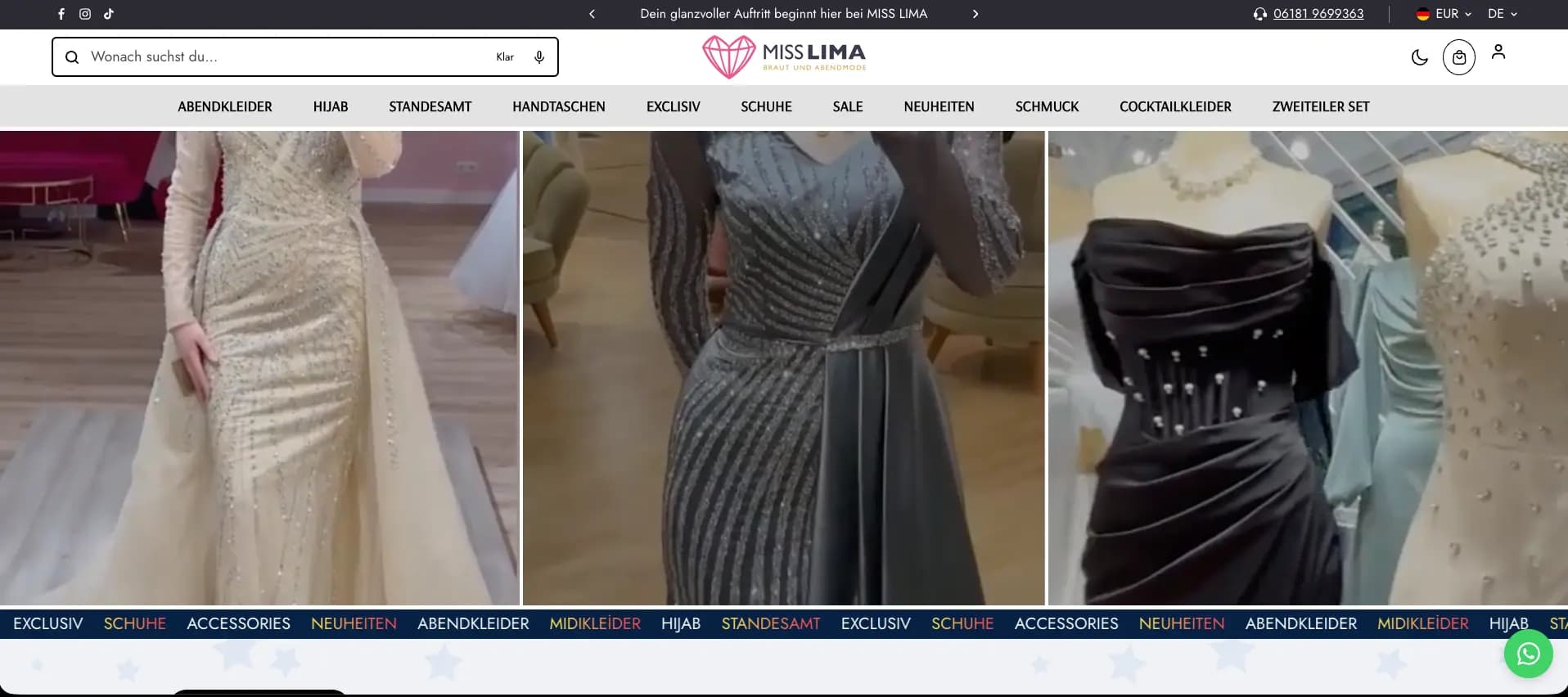 Website-Vorschau von Miss Lima